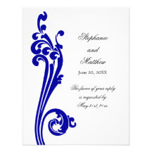Cosmopolitan Flourish and Swirls RSVP Card Custom Invites