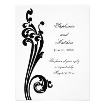 Cosmopolitan Flourish and Swirls RSVP Card Announcements