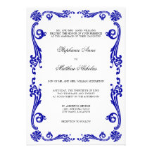 Cosmopolitan Flourish Swirls Wedding Invitation