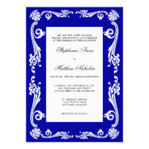 Cosmopolitan Flourish Swirls Wedding Invitation