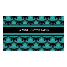 Cosmopolitan Glam Business Card, Teal