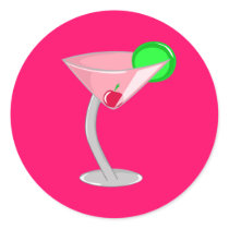 Cosmopolitan Round Sticker