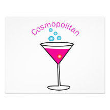 cosmopolitan with the words cosmopolitan on it custom invitations