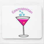 cosmopolitan with the words cosmopolitan on it mousepads