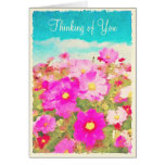 Cosmos Flowers Thinking of You Card