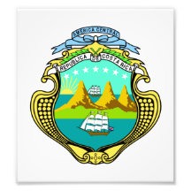 Costa Rica Coat Of Arms Art Photo