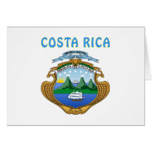 Costa Rica Coat Of Arms Card