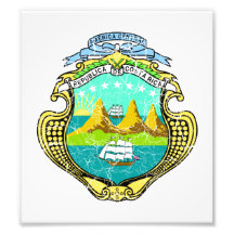 Costa Rica Coat Of Arms Photographic Print