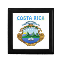 Costa Rica Coat Of Arms Trinket Boxes