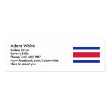 Costa Rica flag Business Card Templates