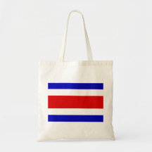 Costa Rica Flag Canvas Bags