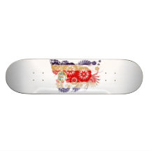 Costa Rica Flag Custom Skateboard