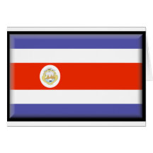 Costa Rica Flag Greeting Cards