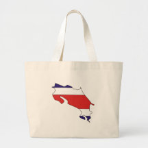 Costa Rica flag map Bags