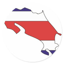 Costa Rica flag map Sticker