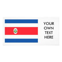 Costa Rica Flag Photo Card Template