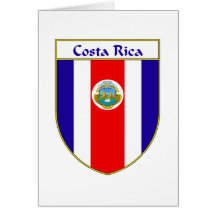 Costa Rica Flag Shield Card