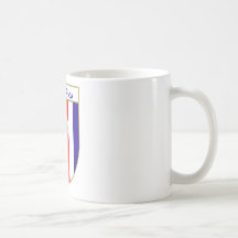 Costa Rica Flag Shield Coffee Mugs