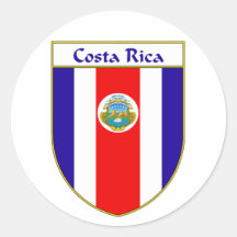 Costa Rica Flag Shield Sticker