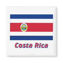 Costa Rica Flag with Name