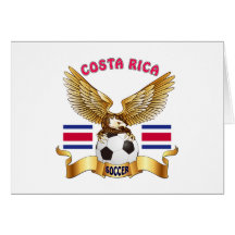 Costa Rica Football Designs Greeting Cards