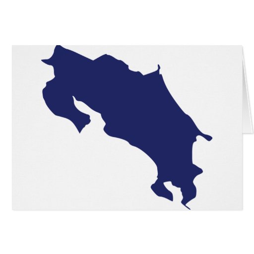 Costa Rica Map Greeting Cards