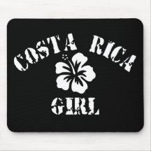 Costa Rica Pink Girl Mouse Pads