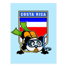 Costa Rica Scuba Diving Panda Post Card