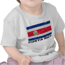 Costa Rica Vintage Flag T-shirts