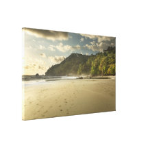 Costa Rican Beach at Sunset Gallery Wrap Canvas