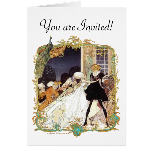 Costume Ball Vintage Style Art Design Greeting Cards