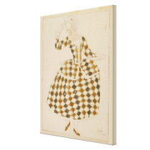Costume design for Columbine, from Sleeping Beauty canvas prints