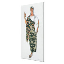 Costume design from Phedre, 1917 (colour litho) canvas prints