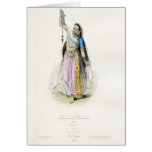 Costume traditionnel de femme indienne cartes de vœux