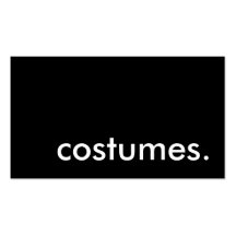 costumes. business card template