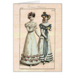 Costumes Parisiens 1821 Fashion Plate Greeting Cards