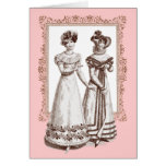 Costumes Parisiens 1821 Regency French Fashions Greeting Card