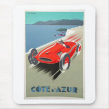 cote azur  red race car mousepad