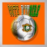 Cote divoire logo football fans gifts print