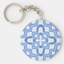 Coton teint par indigo porte-clef