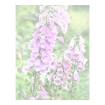 Cottage Garden Foxgloves Custom Letterhead