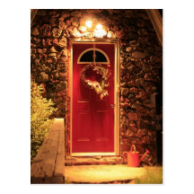 Cottage House Door Postcards