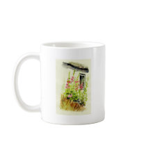 Cottage Window and Delphiniums Mug