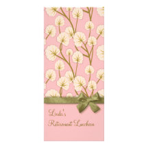 Cotton Candy Bouquet Retirement Party Program Customized Rack Card