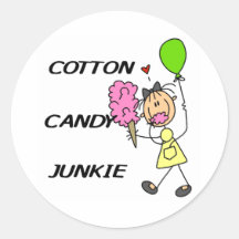 Cotton Candy Junkie Stickers