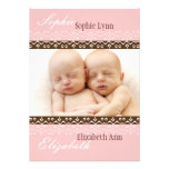 Cotton Candy Photo Birth Announcement