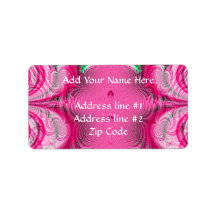 Cotton Candy Swirls Fractal Personalized Address Label