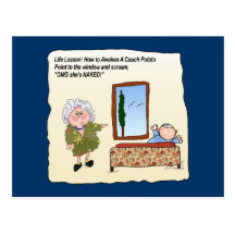 Couch Potato Funny Humourous Maw Postcard