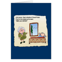 Couch Potato Humour Funny Maw Card