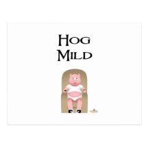 Couch Potato Pig Hog Mild Postcards